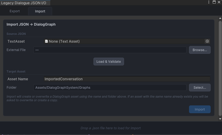 Import window