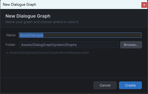 New dialogue dialog