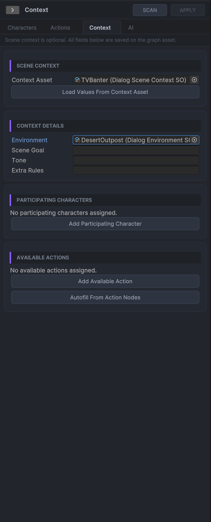 Context sidebar