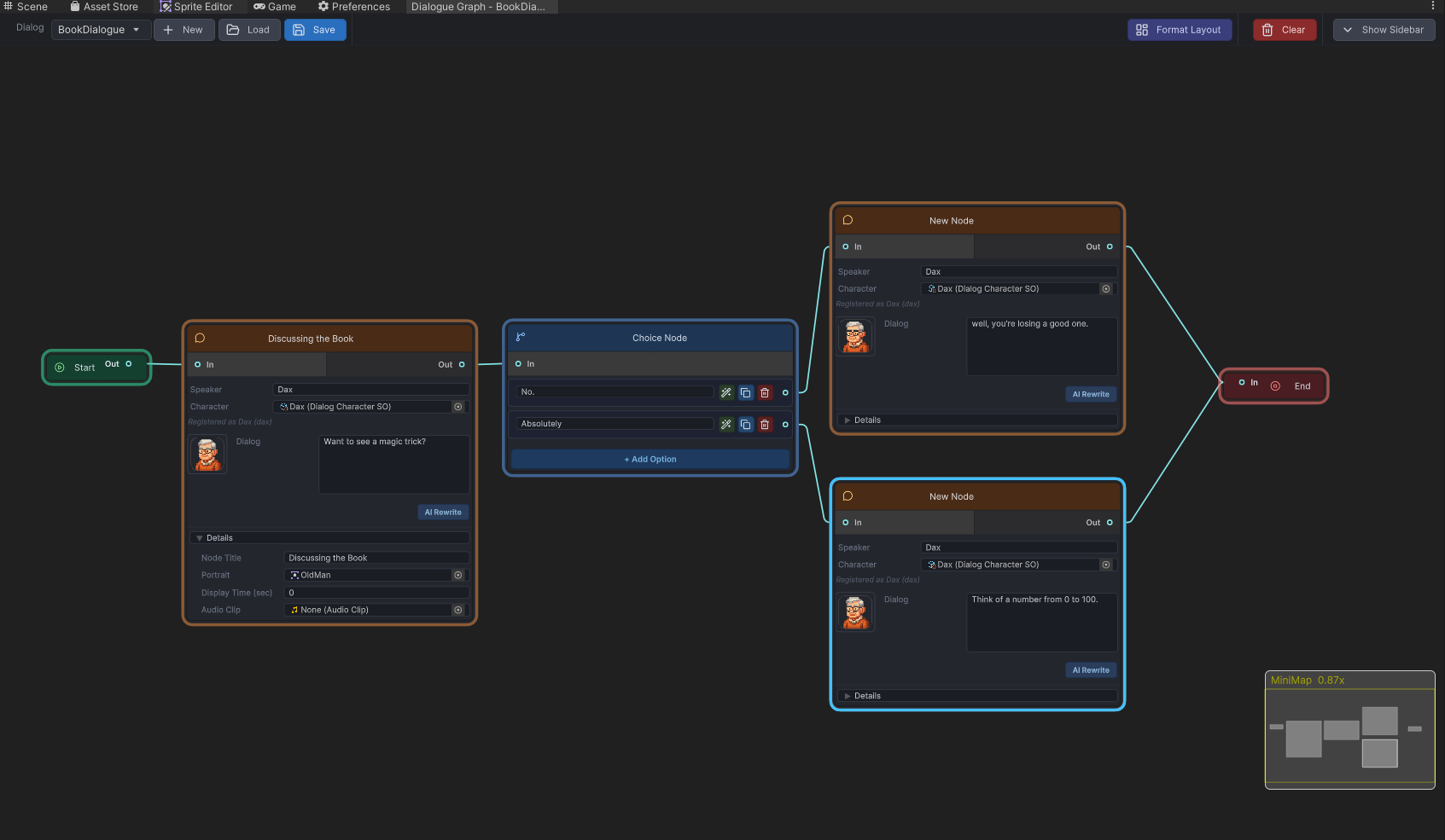 Graph Editor Branching Example