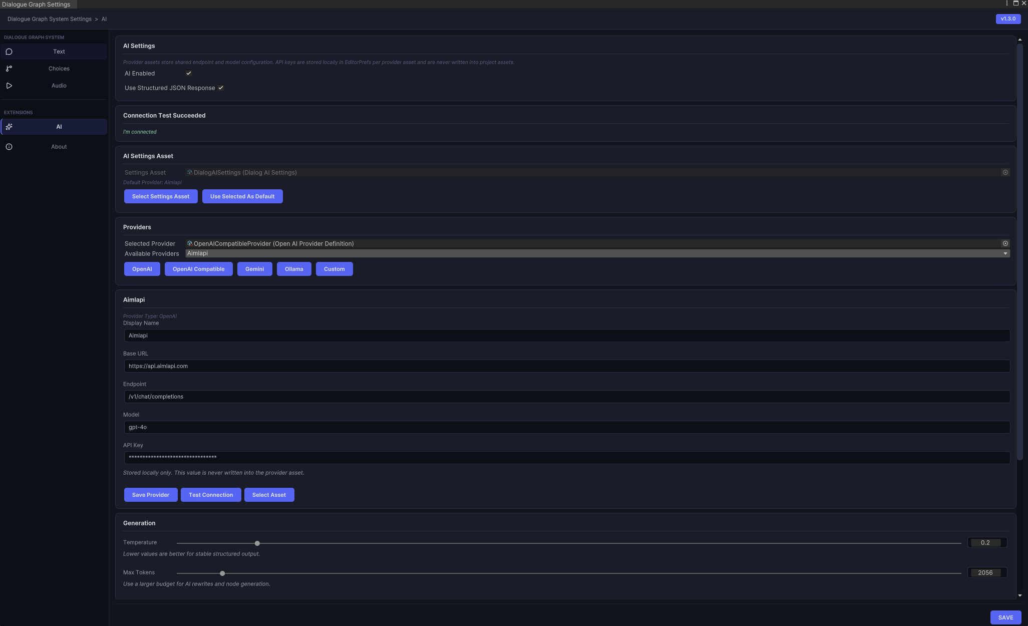 AI settings